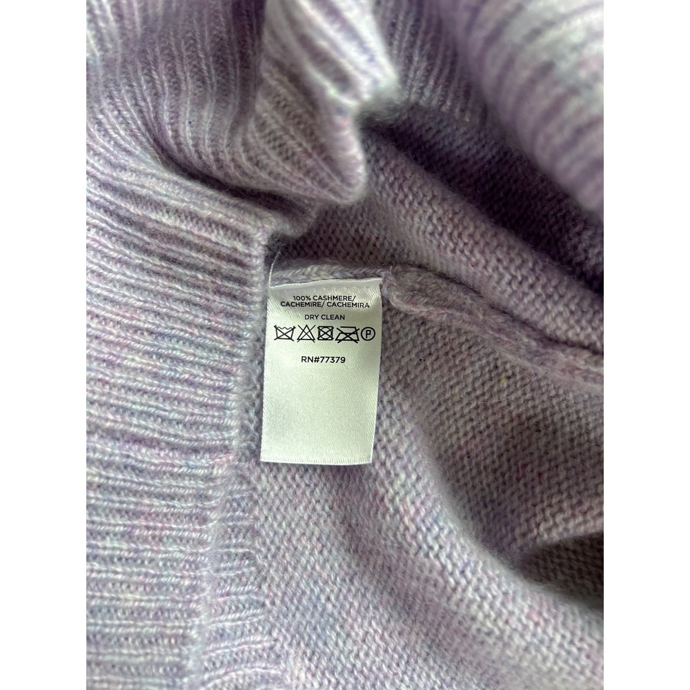 Ann Taylor 100% Cashmere Wrap Sweater Women's Size M Lavender Soft Luxury - Picture 8 of 8